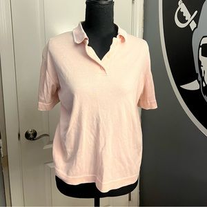 women’s pink collared shirt